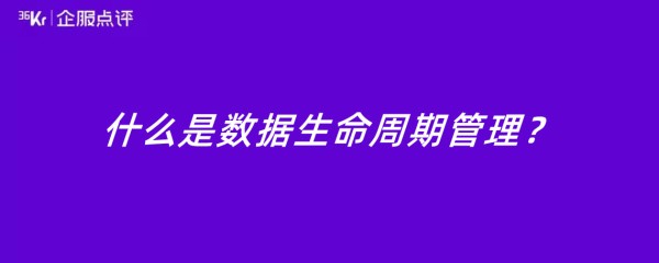 什么是数据生命周期管理？