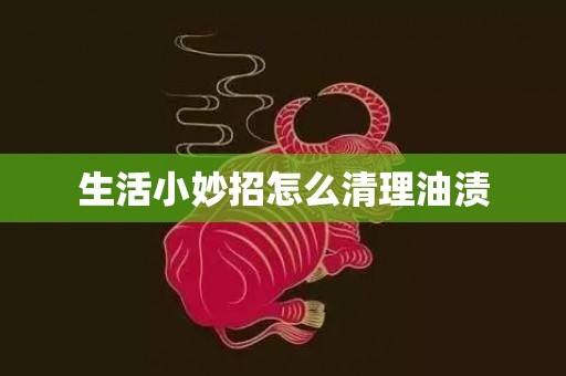 生活小妙招怎么清理油渍