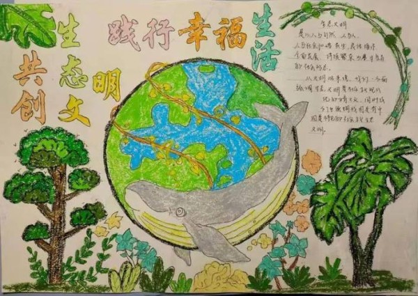 手抄报活动共创生态文明践行绿色生活01学生社团管理中心承办单位