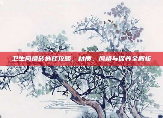 卫生间墙砖选择攻略,材质、风格与保养全解析