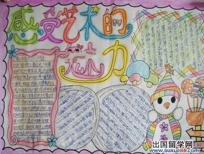 艺术魂力炫我风采的手抄报 艺术节手抄报