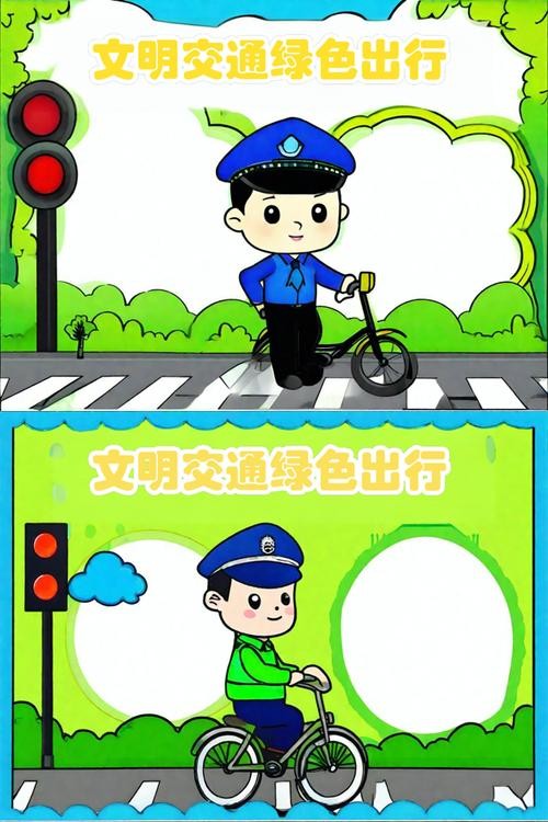 文明交通绿色出行手抄报