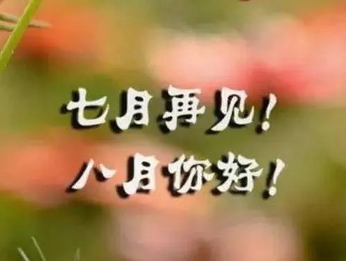 七月再见八月你好的唯美励志句子