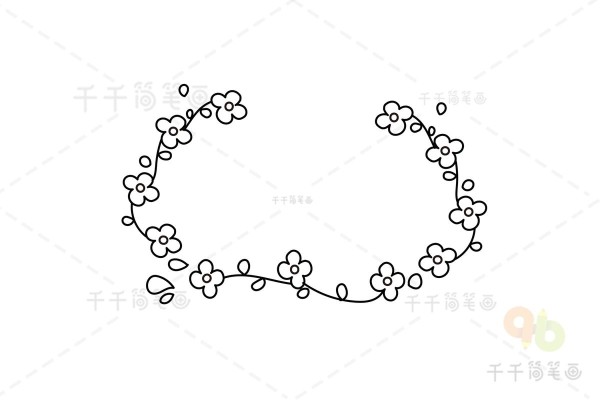 手绘花边简笔画