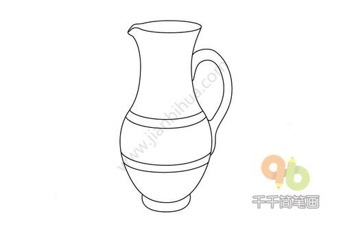 古代人们的生活必须品之一是很受人们喜欢的一种瓶子简笔画陶瓷瓶子