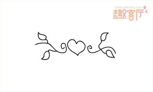 简易花边画法简笔画心形