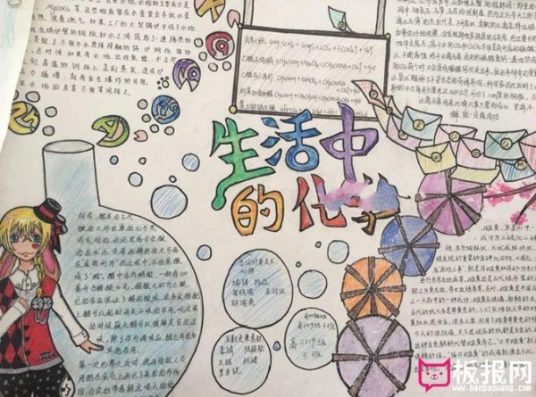 生活中的化学手抄报图片