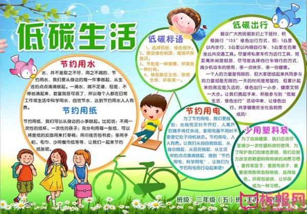 关于低碳生活的手抄报低碳生活