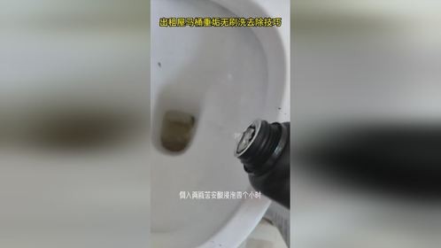 实测不用刷洗去除出租屋马桶内的坚硬沉年老垢！