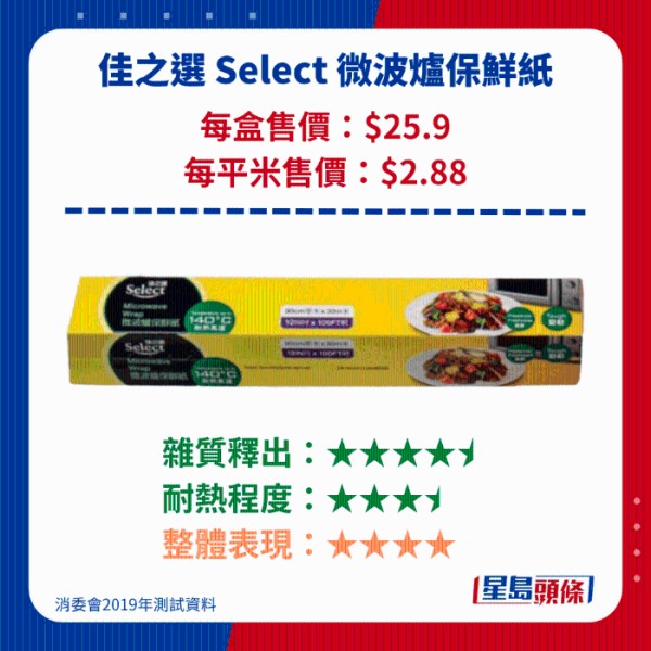 佳之选 Select 微波炉保鲜纸