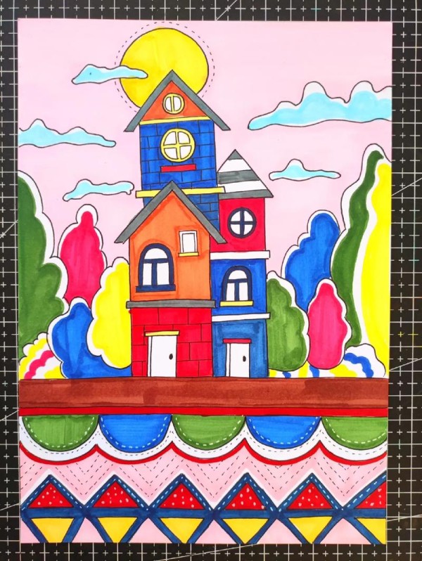 马克笔装饰画.简笔画 绘画 装饰画 马克笔 多乐绘 - 抖音