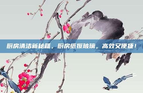 厨房清洁新秘籍,厨房纸擦玻璃,高效又便捷!