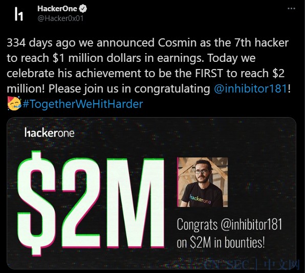 HackerOne 发布《2021年黑客报告》：黑客的动力、发展和未来