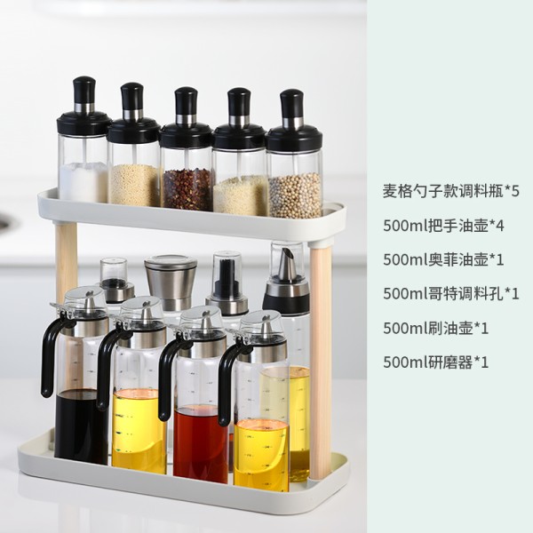 时光旧巷调料盒套装家用厨房用品调味料罐子架收纳蒸笼
