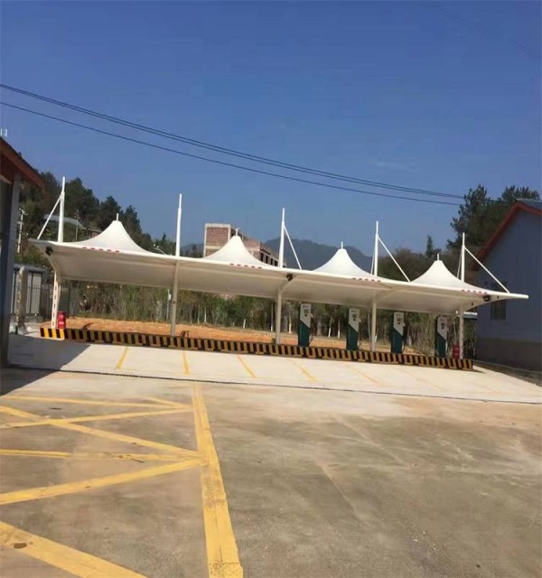 邯郸双开型汽车车棚 旧小区改造停车棚厂家按时交工