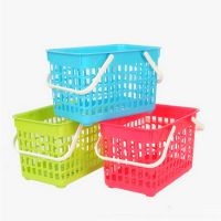厂家批发 方形塑料沐浴篮 家居收纳手提篮 厨房用品果蔬收纳篮