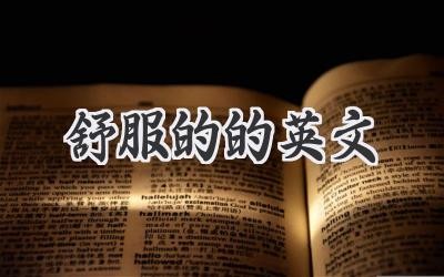 舒服的的英文