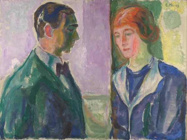 蒙克,《卡特和雨果·佩尔斯(Hugo Perls),1913年
