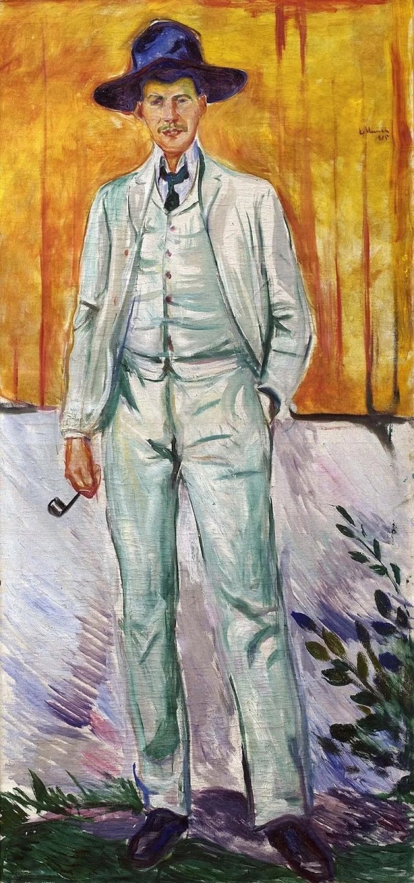 蒙克,《画家路德维希·卡斯滕》,1905年