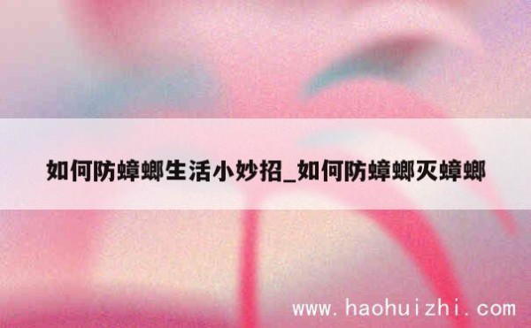如何防蟑螂生活小妙招_如何防蟑螂灭蟑螂 第1张