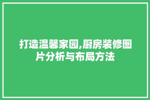 打造温馨家园,厨房装修图片分析与布局方法 装饰设计