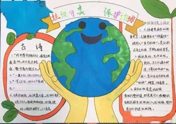 随后同学们通过制作绿色出行光盘行动垃圾分类等主题的手抄报