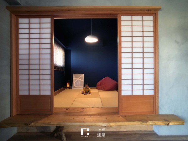 和室禪風 上埕建築 小臥室 木头,夹具,阴影,室内设计,正治,地板,地面,硬木,色调和色调,天花板