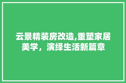 云景精装房改造,重塑家居美学，演绎生活新篇章 客厅