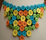 手工DIY制作纽扣花饰项链