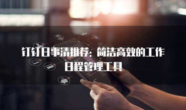 钉钉日事清推荐: 简洁高效的工作日程管理工具