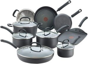 最佳不粘锅烹饪套装：T-fal E918SE Ultimate Hard Anodized Nonstick 14 Piece Cookware Set
