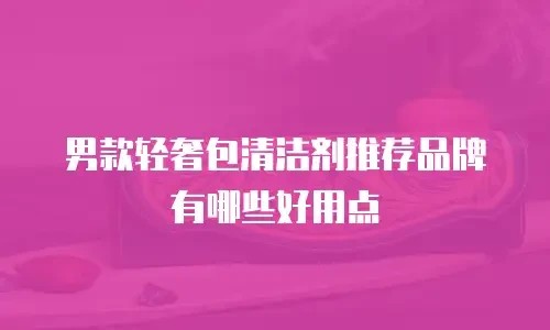 男款轻奢包清洁剂推荐品牌有哪些好用点