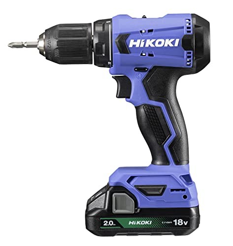 HiKOKI(ハイコーキ) 18V コードレス ドライバドリル チャック 2.0~13mm 20段クラッチ 2.0Ah 蓄電池×1個 充電器 ケース付 FDS18DA(BG)