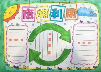 手抄报图片2019垃圾分类手抄报图片简单漂亮家庭废水循环利用手抄报