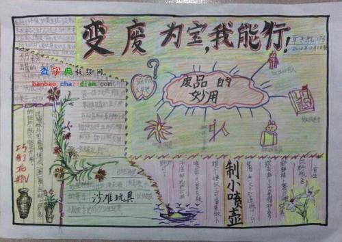手抄报分类手抄报图片》正文 垃圾分类举手之劳循环利用 变废为