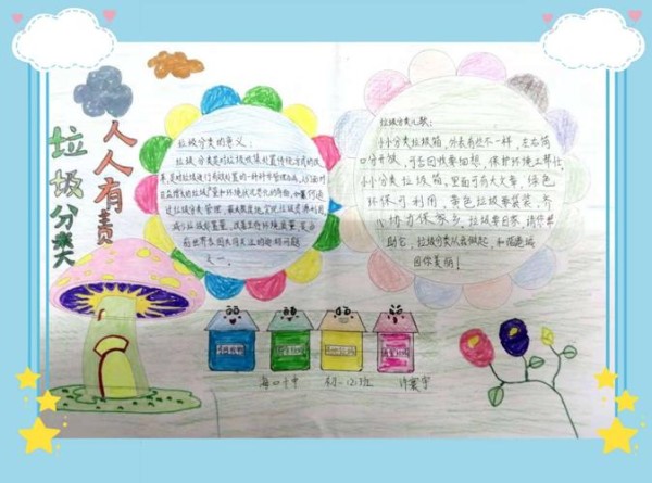 海口十口开展垃圾分类主题手抄报活动