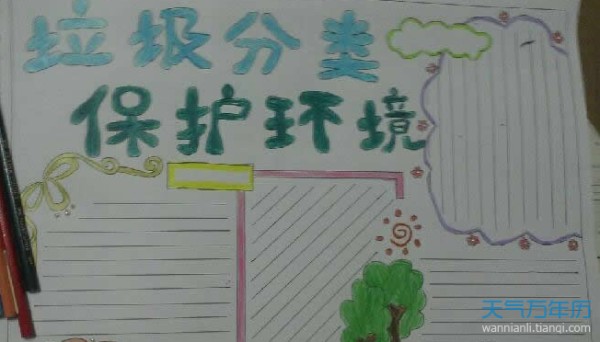 2019垃圾分类手抄报素材高清关于垃圾分类的手抄报素材简单清晰
