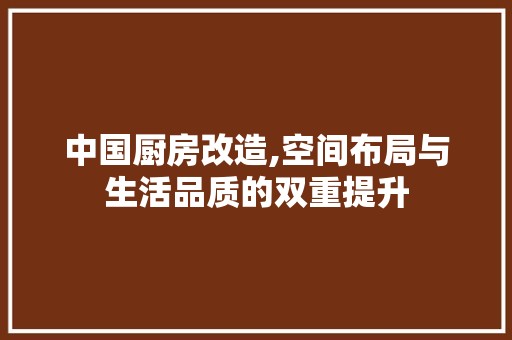 中国厨房改造,空间布局与生活品质的双重提升 地板材料