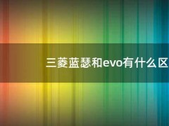 三菱蓝瑟和evo有什么区别（三菱蓝瑟evo8）