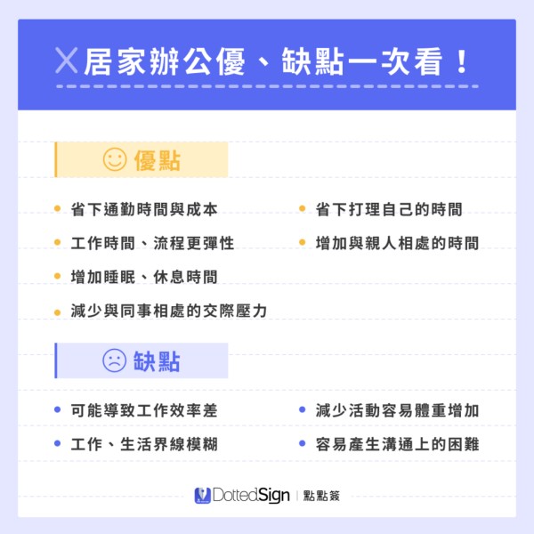 居家辦公優缺點