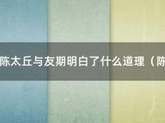 陈太丘与友期明白了什么道理（陈太丘与友期讲了什么故事）