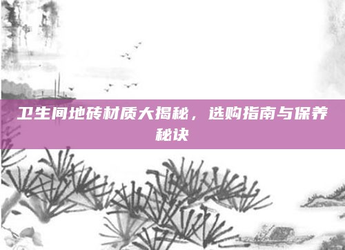 卫生间地砖材质大揭秘,选购指南与保养秘诀