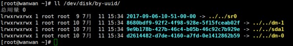linux查看硬盘uuid