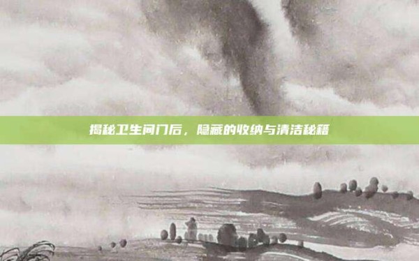 揭秘卫生间门后,隐藏的收纳与清洁秘籍