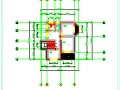 小家庭别墅cad平立剖面带绿化施工设计图