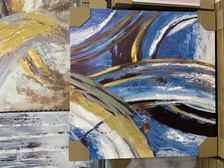 抽象花卉主题装饰画简约风格玄关挂画家居壁画艺术品装饰画品味生活