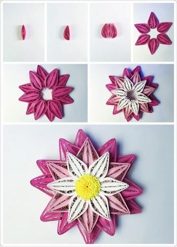 超级漂亮的diy繁花似锦衍纸画的制作教程图-趣味折纸-爱做手工网