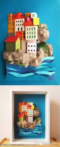 立体纸雕画作品图片 手工纸雕装饰画欣赏折纸微信公众号推信网