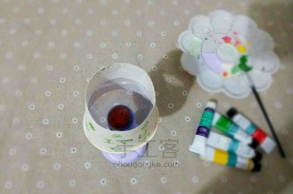 旧物改造——矿泉水瓶打造浪漫烛台教程 第13步