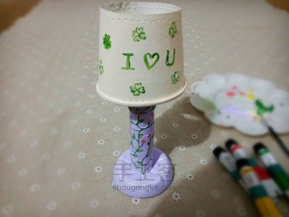 旧物改造——矿泉水瓶打造浪漫烛台教程 第12步